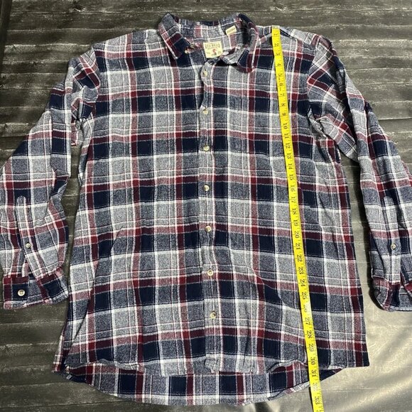REDHEAD BRAND CO FLANNEL BLUE RED PLAID BUTTON DOWN OUTDOOR HIKING CLASSIC - Picture 5 of 6